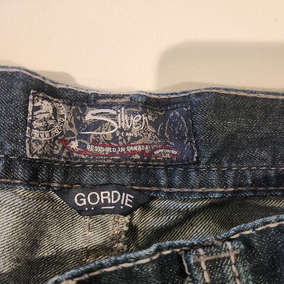 Silver Mens Indigo Medium Wash Gordie Straight Leg Relaxed Fit Jeans Size 34x32 - Picture 7 of 14